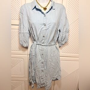 Velvet Heart Light Blue Long Sleeve Dress